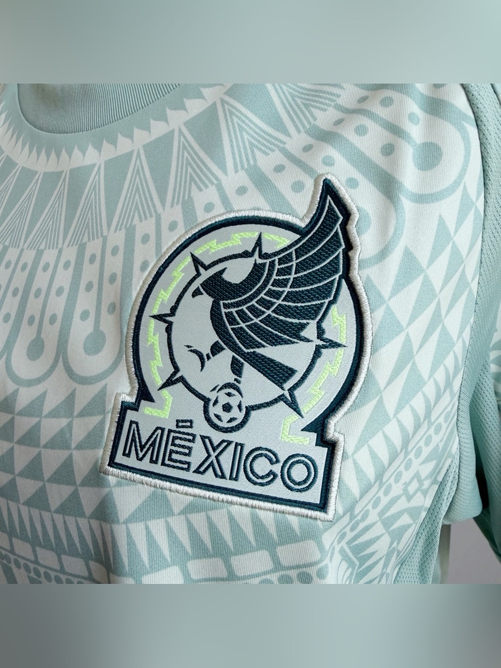 Adidas Mexico 2024 Away Soccer Jersey Mens Large Light Green - Picture 8 of 16